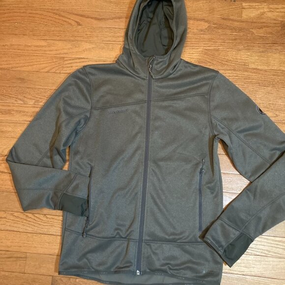 NWOT MammutPolartec Thermal Pro Fleece Hoodie Jacket Green Men's Size Med